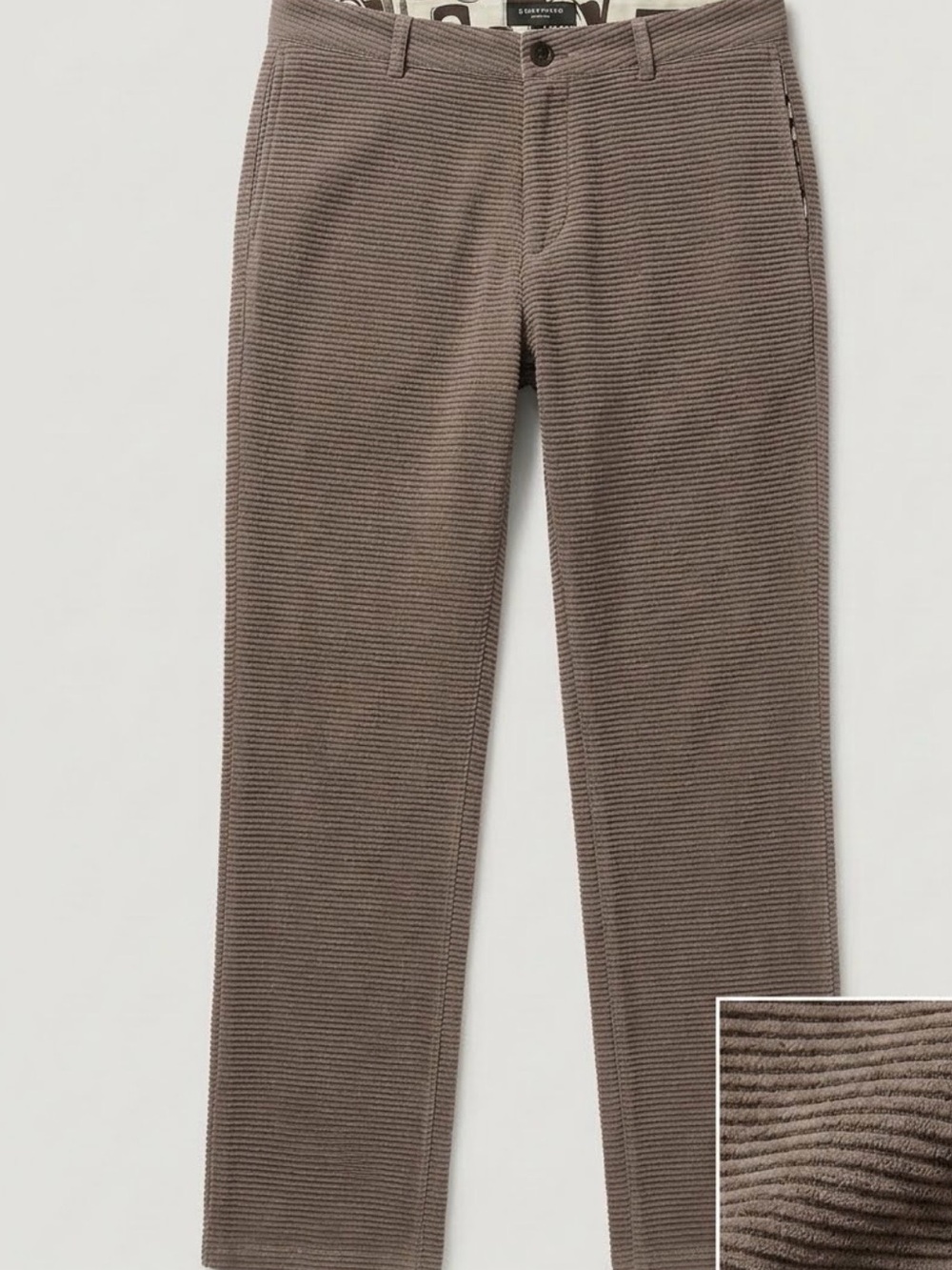 Men’s Tan Betabrand Ribbed Corduroy Pants 32” waist